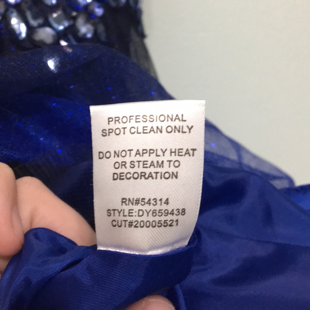 BeeDarlin Midnight Blue Sparkly Short Dress - Picture 5 of 8